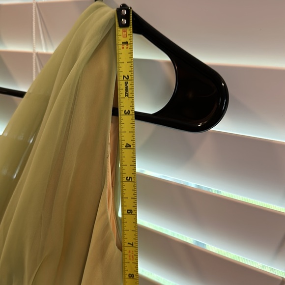 Vintage Miss Elliette California green chiffon dress with beading - Picture 7 of 9